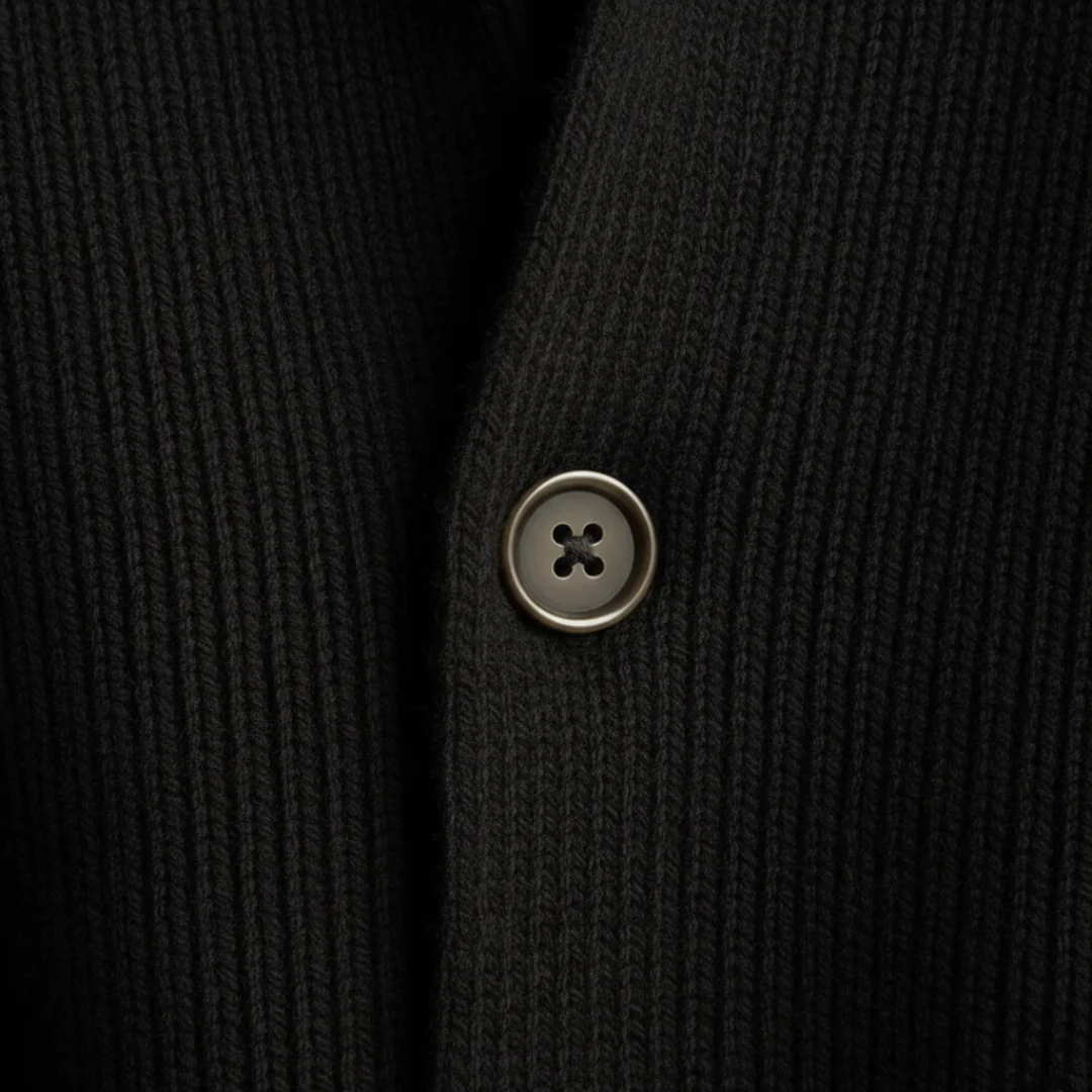 Herren Cardigan mit Knöpfen aus Polyester | Vestea