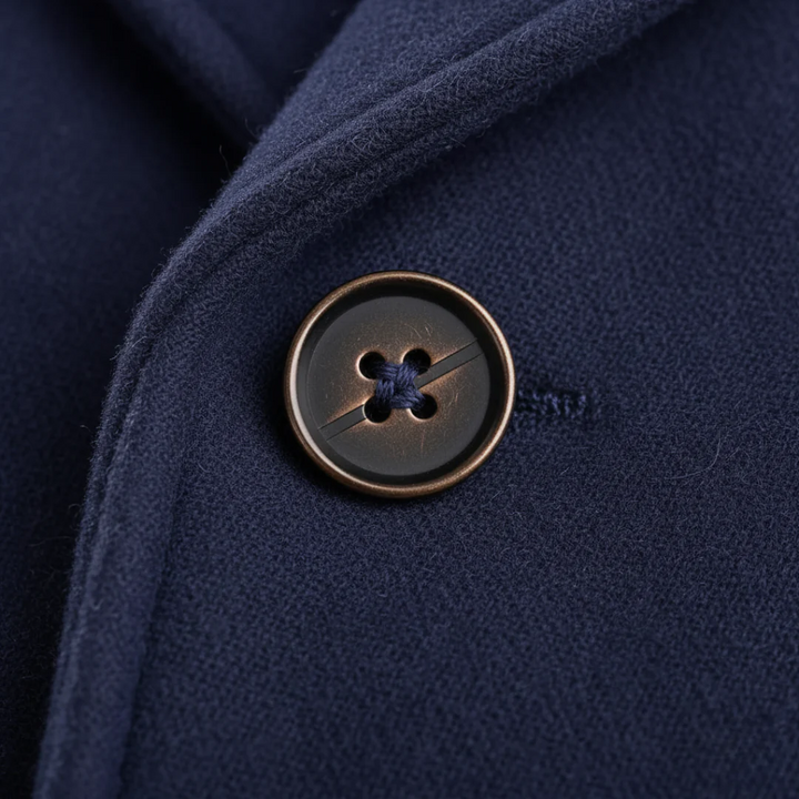 Winter wool coat for men double-breasted | Vestea