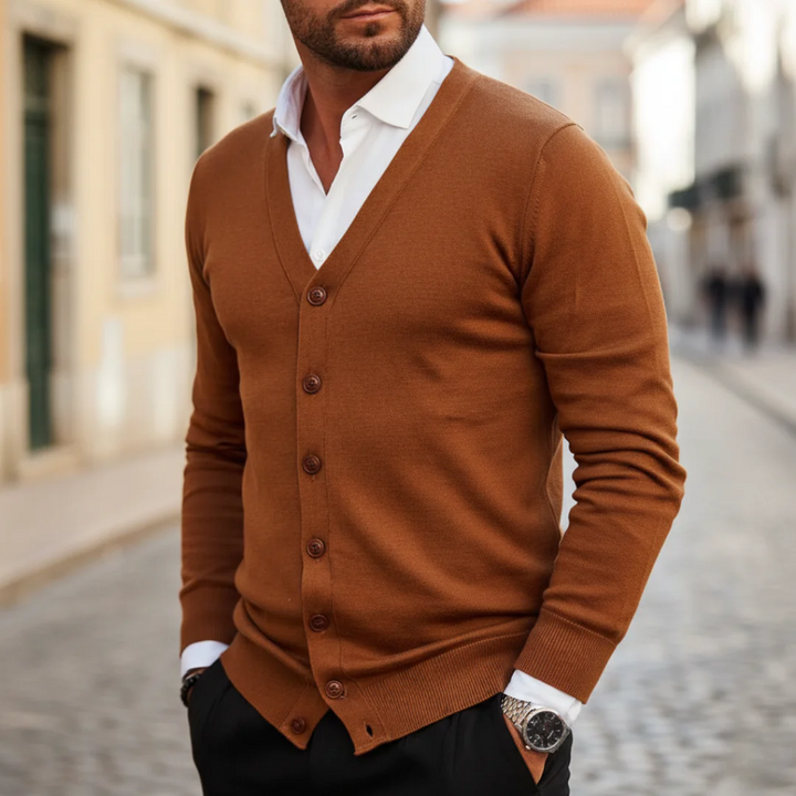 Cárdigan para hombre de tejido mixto