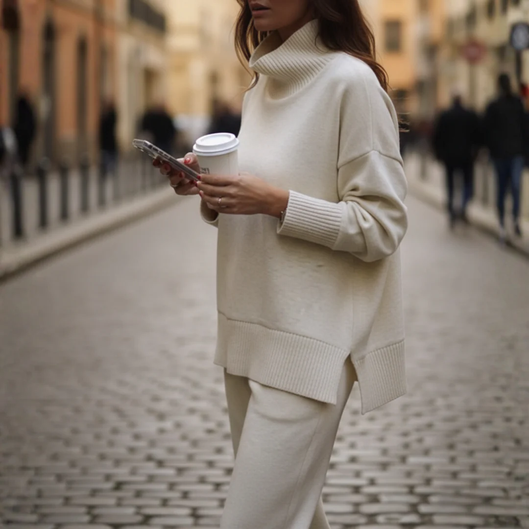 Damen Strick Set Oberteil und Hose | Vestea