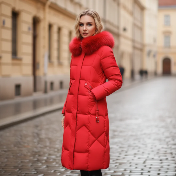 Damen Winterjacke mit Kapuze und Pelzkragen | Vestea