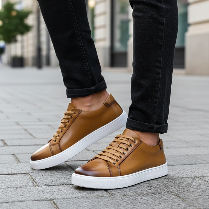 Men Orthopedic Synthetic Leather Casual Sneakers