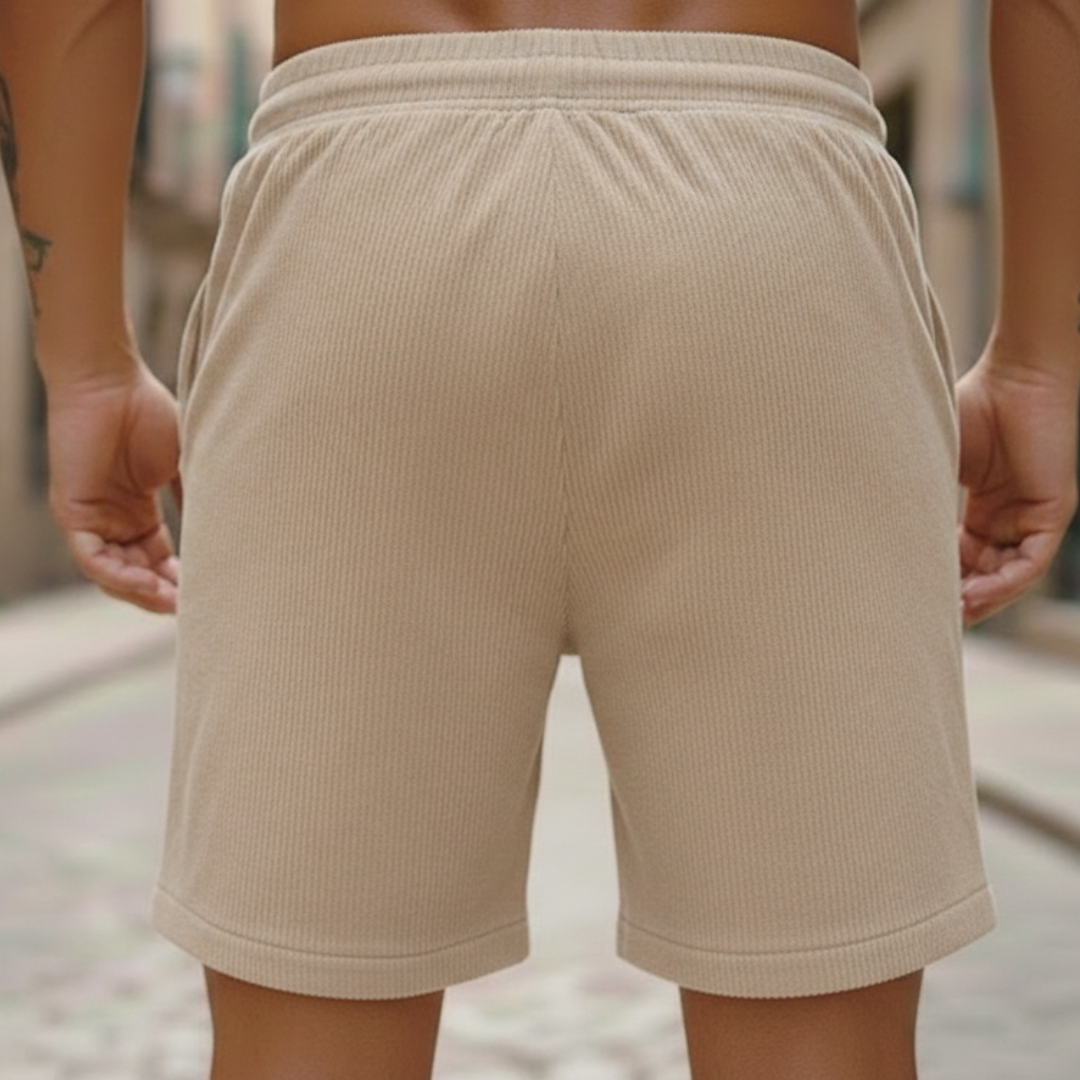 Shorts décontractés pour homme en corde de polyester, légers, coupe ample