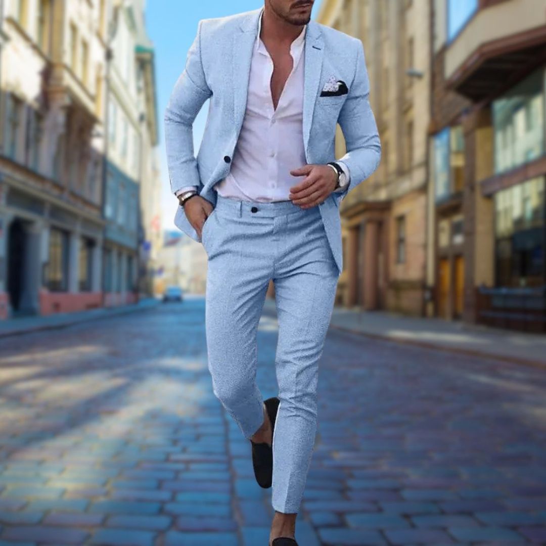 Vestea | Herren Sommer Leinenmischungsanzug