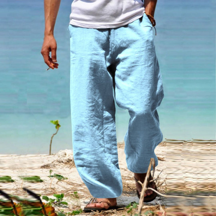 Herren Leinen Strandhose | Vestea
