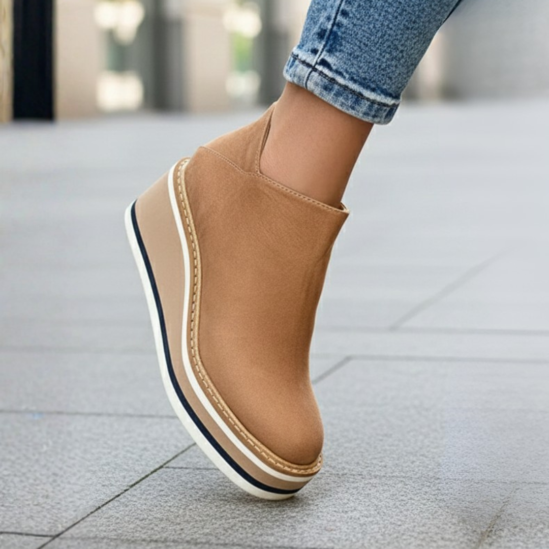 Ankle Boots Wedge Heel Orthopedic Womens