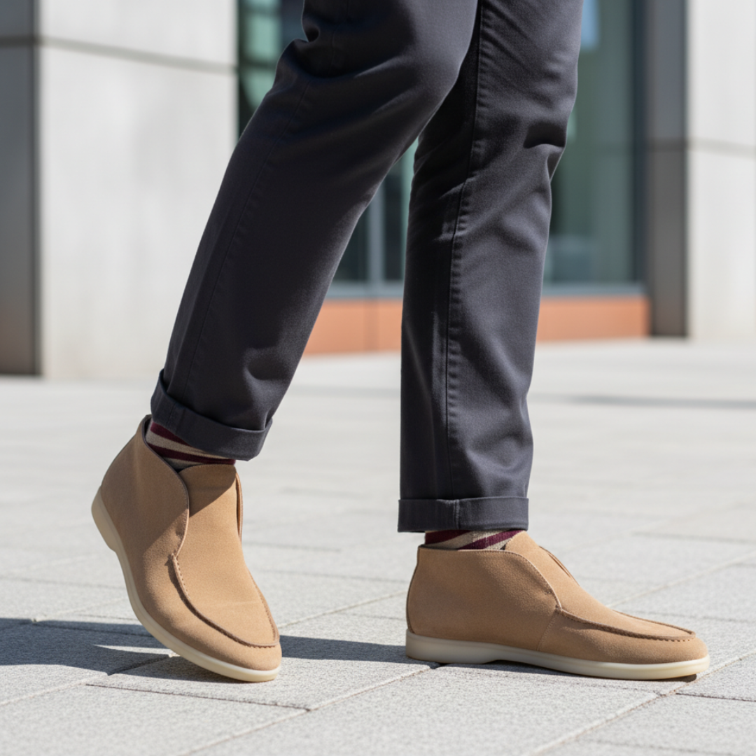 Men Orthopedic Synthetic Suede Slip-On Boots