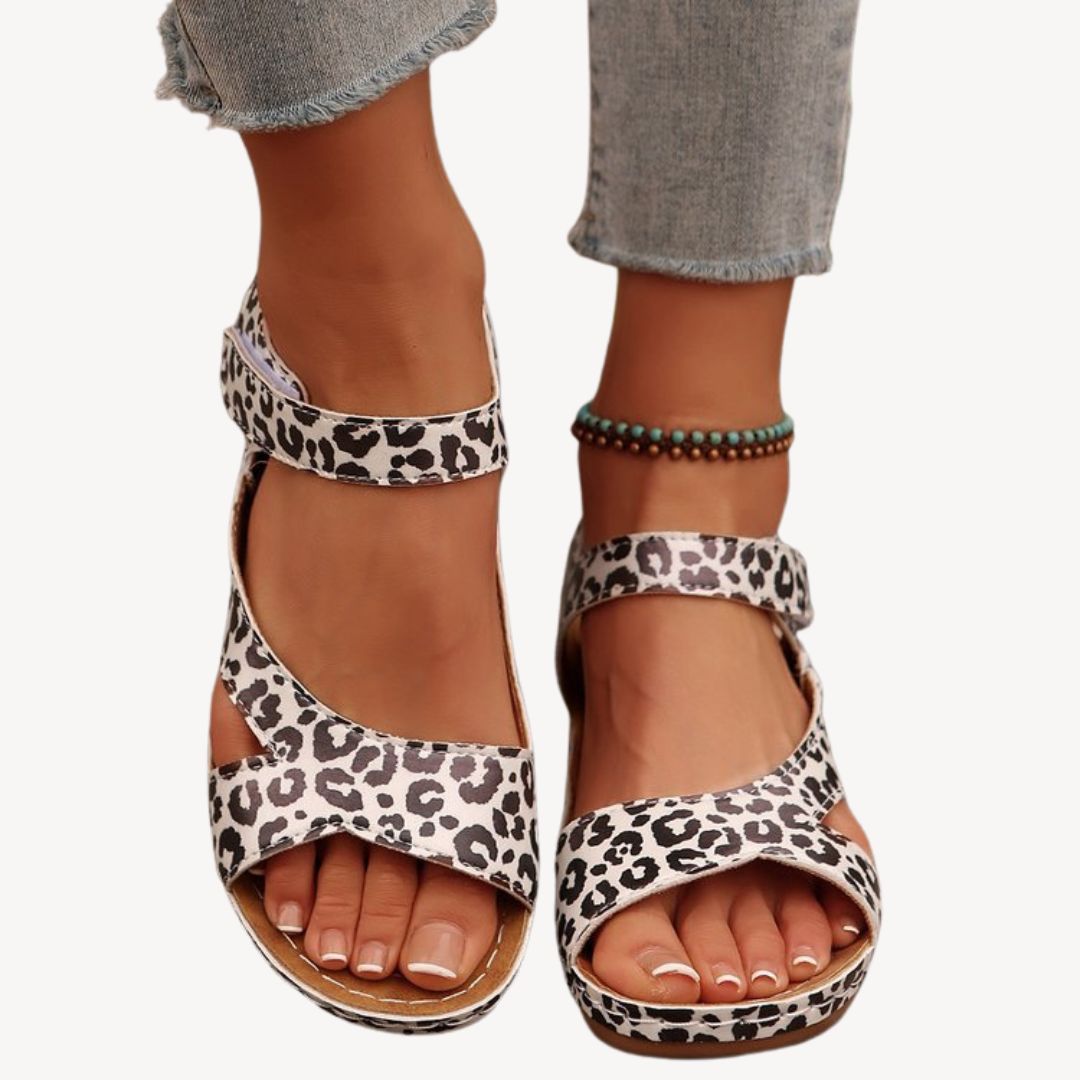 Damen Leder Orthopädische Sandalen – Fußbett, Weiche Sohle & Stilvolle Bequemschuhe für den Sommer | Vestea