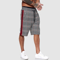 Men's Alpha Plaid Shorts | Side Stripe Close Up