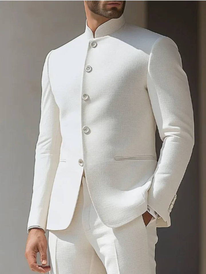 Men's Band Collar Nehru Suit Hero