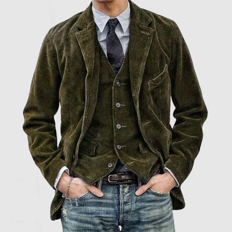 Men's Blazer and Vest Set | Tailored Layered Fit Side