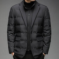 Men's Blazer-Collar Down Winter Jacket | Duck Down Front