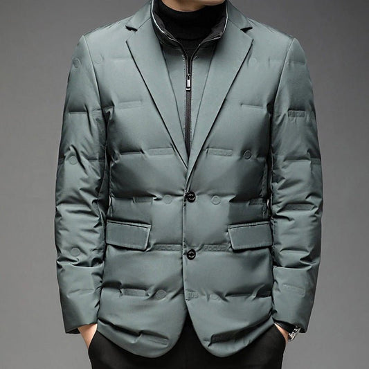 Men's Blazer-Collar Down Winter Jacket | Duck Down Hero