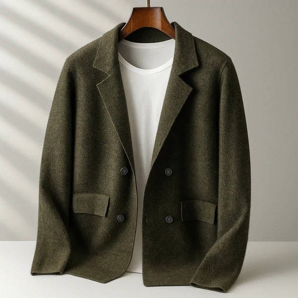Men's Blazer-Style Cardigan Sweater | Button-Front Knit Alternate