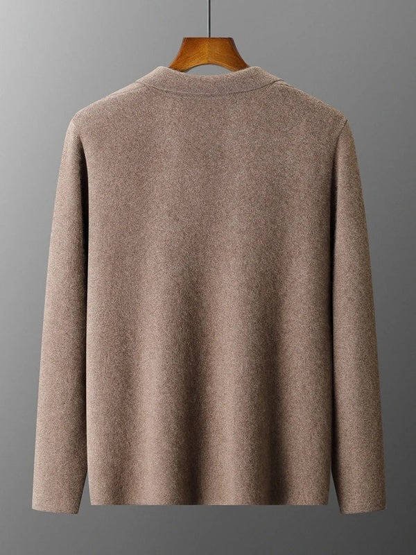 Men's Blazer-Style Cardigan Sweater | Button-Front Knit Detail