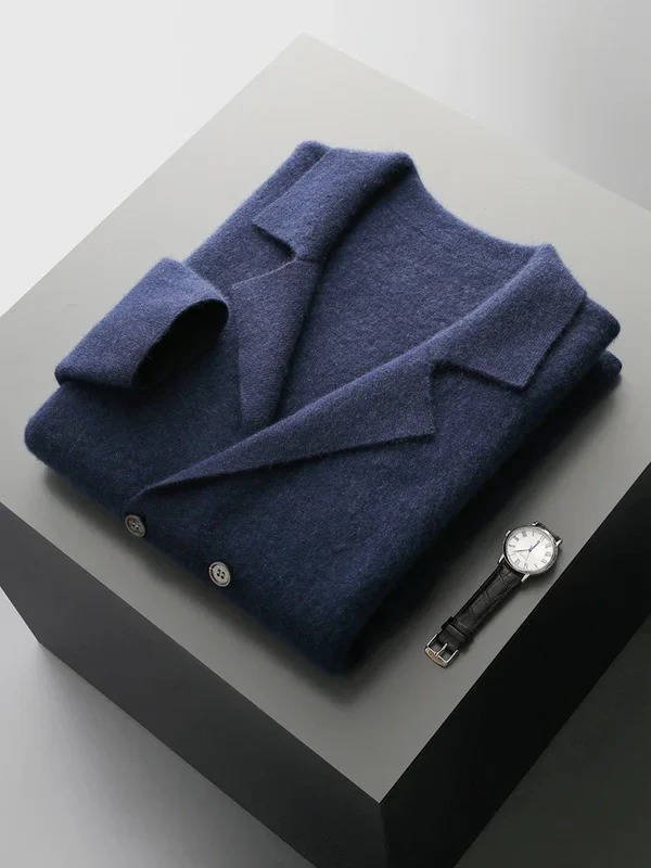 Men's Blazer-Style Cardigan Sweater | Button-Front Knit Lifestyle