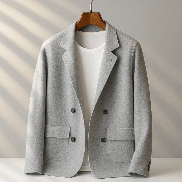 Men's Blazer-Style Cardigan Sweater | Button-Front Knit View 12