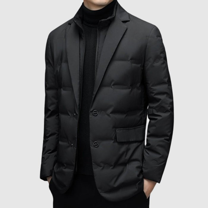 Men's Blazer-Style Piumino Jacket | Winter Puffer Close Up