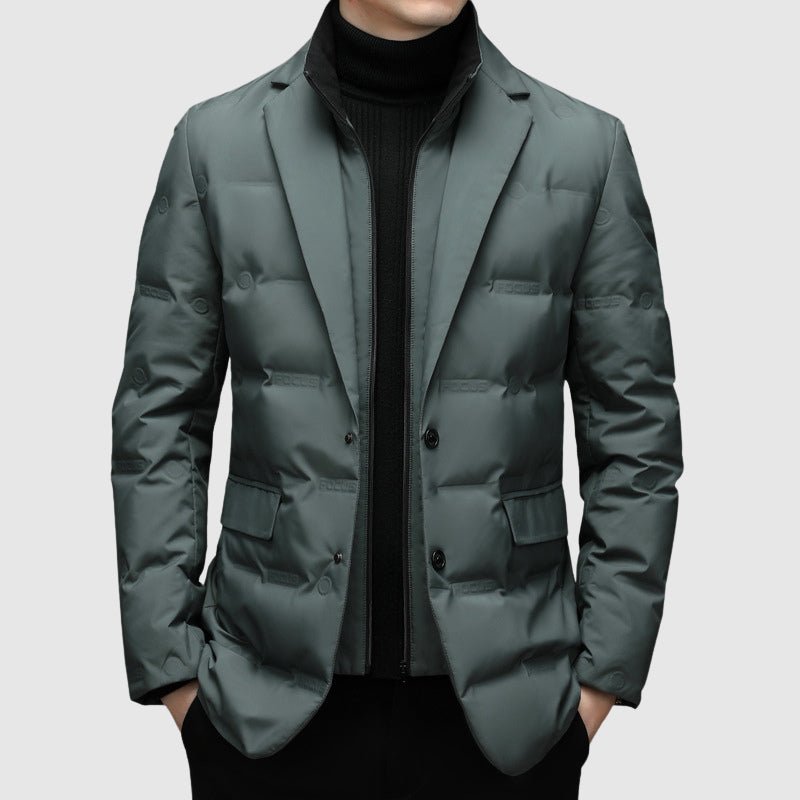Men's Blazer-Style Piumino Jacket | Winter Puffer Detail