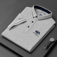Men's Breathable Embroidered Polo Top Back