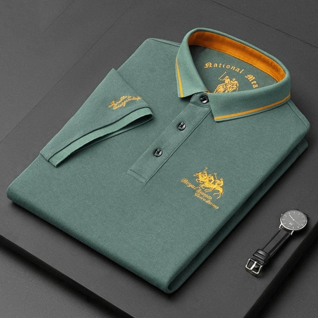 Men's Breathable Embroidered Polo Top Lifestyle