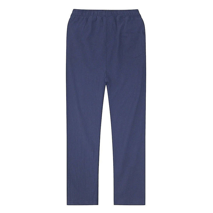 Men's Breathable Lightweight Linen Pants | Color-Block View 22