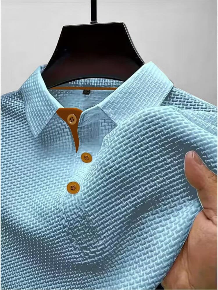 Men's Breathable Modern Waffle Polo Top Lifestyle