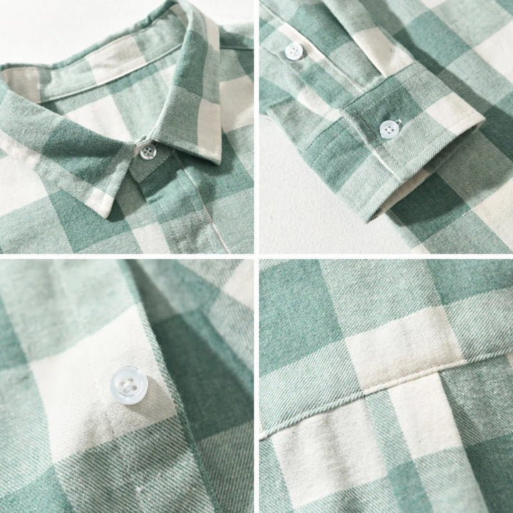Men's Brushed Cotton Check Shirt | Gingham Back