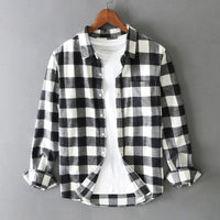 Men's Brushed Cotton Check Shirt | Gingham Side