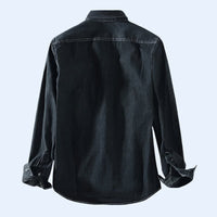 Men's Button-Down Denim Shirt | Cotton Classic Fit Detail