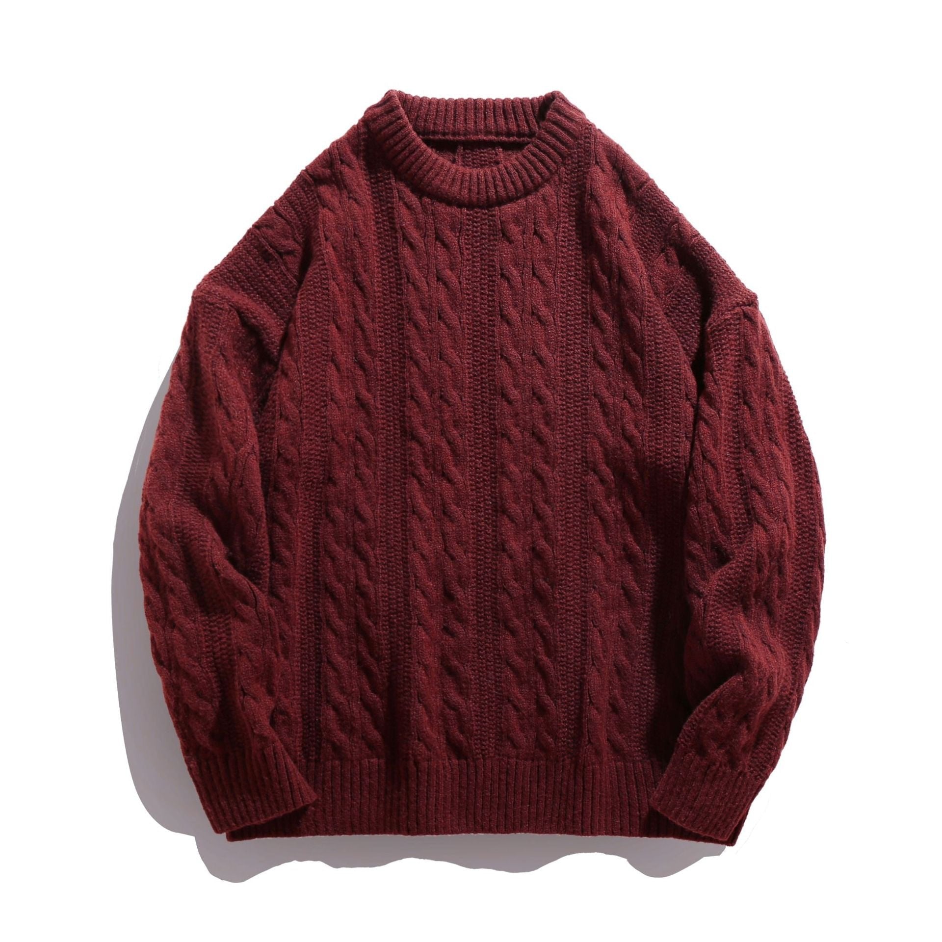 Men's Cable Knit Sweater | Vertical Braid Relaxed Fit Hero