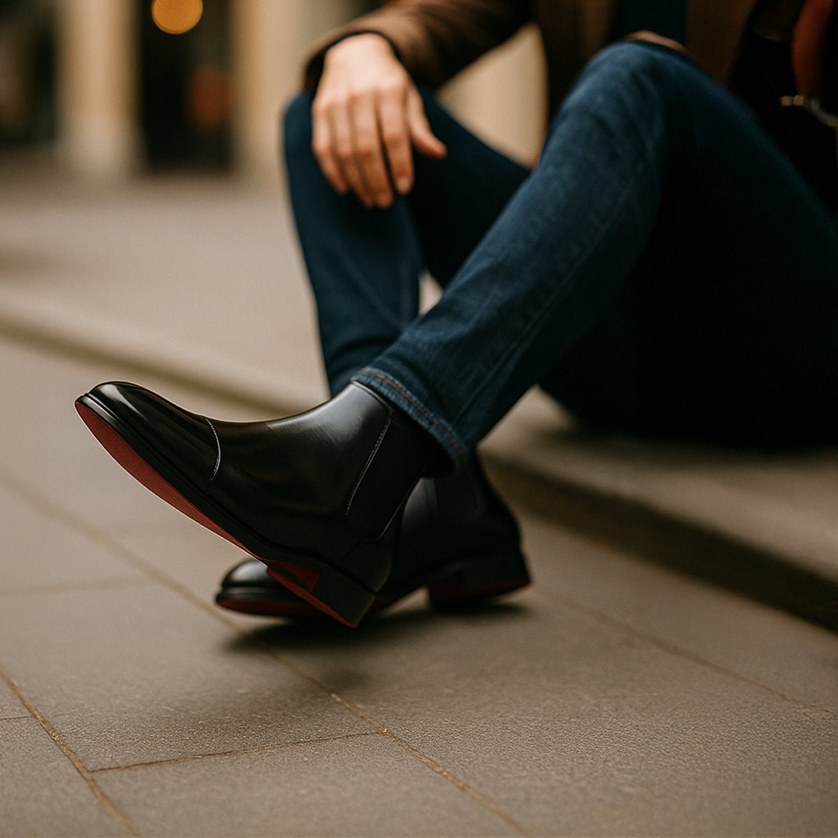 Men's Cap Toe Faux Leather Chelsea Boots | Slip-On Lifestyle