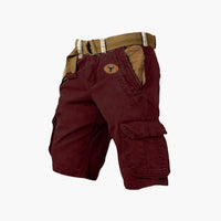 Men's Cargo Shorts with Belt | Multiple Pockets Back