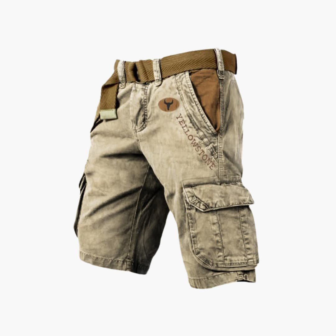 Men's Cargo Shorts with Belt | Multiple Pockets Detail