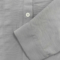 Men's Casual Linen Shirt | Long Sleeve Relaxed Fit Back