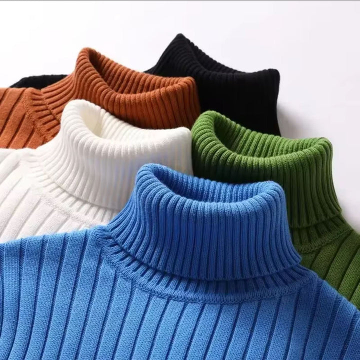 Men's Chunky Turtleneck Sweater | Cotton Knit Hero