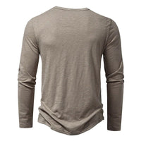 Men's Classic Cotton Henley | Slim Fit Detail