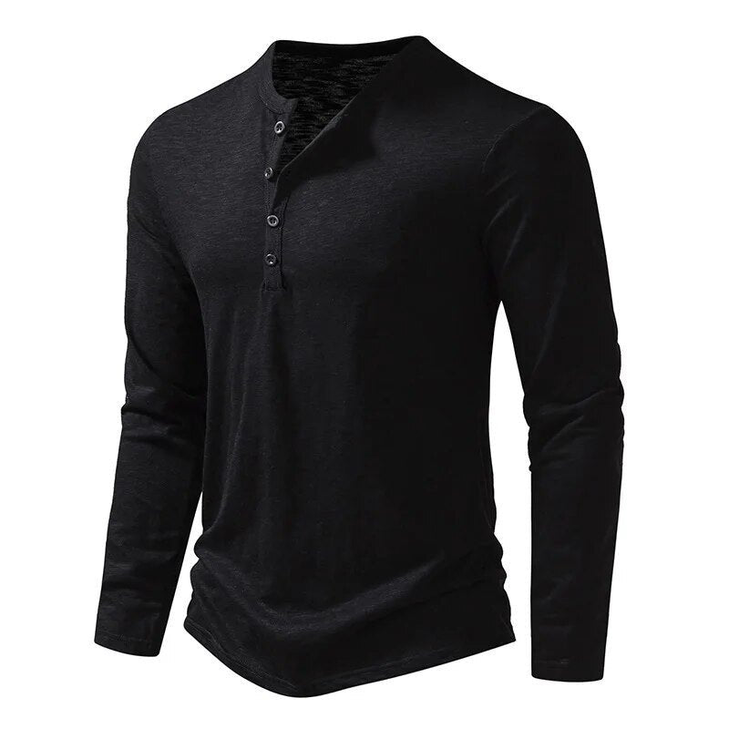 Men's Classic Cotton Henley | Slim Fit View 15