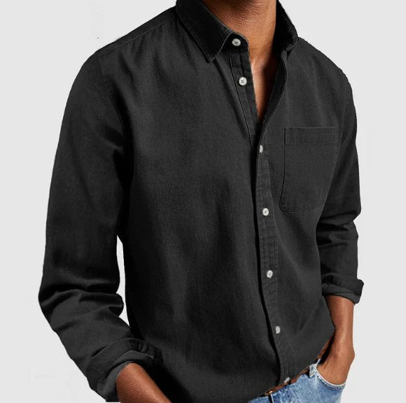 Men's Classic Denim Button Shirt Top Lifestyle