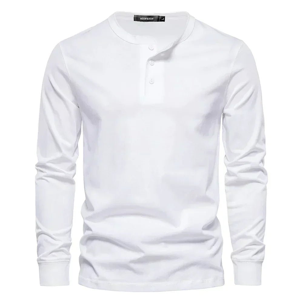 Men's Classic Fit Shirt | Henley Placket Relaxed Back