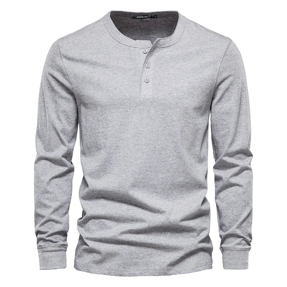 Men's Classic Fit Shirt | Henley Placket Relaxed Detail