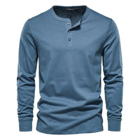 Men's Classic Fit Shirt | Henley Placket Relaxed Front