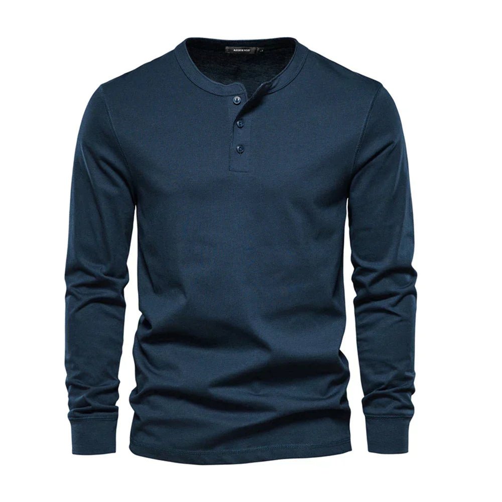 Men's Classic Fit Shirt | Henley Placket Relaxed Hero