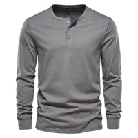Men's Classic Fit Shirt | Henley Placket Relaxed Lifestyle
