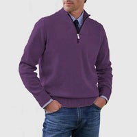 Men's Classic Half Zip Sweater | Tailored Knit Layering Fit Detail