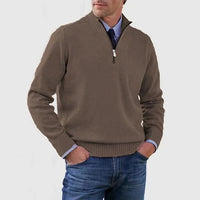 Men's Classic Half Zip Sweater | Tailored Knit Layering Fit Front