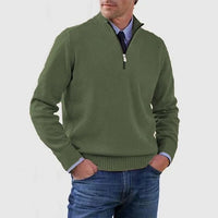 Men's Classic Half Zip Sweater | Tailored Knit Layering Fit Side