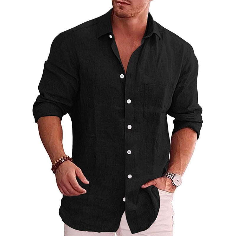 Men's Classic Long Sleeve Shirt | Spread Collar Relaxed Fit Hero