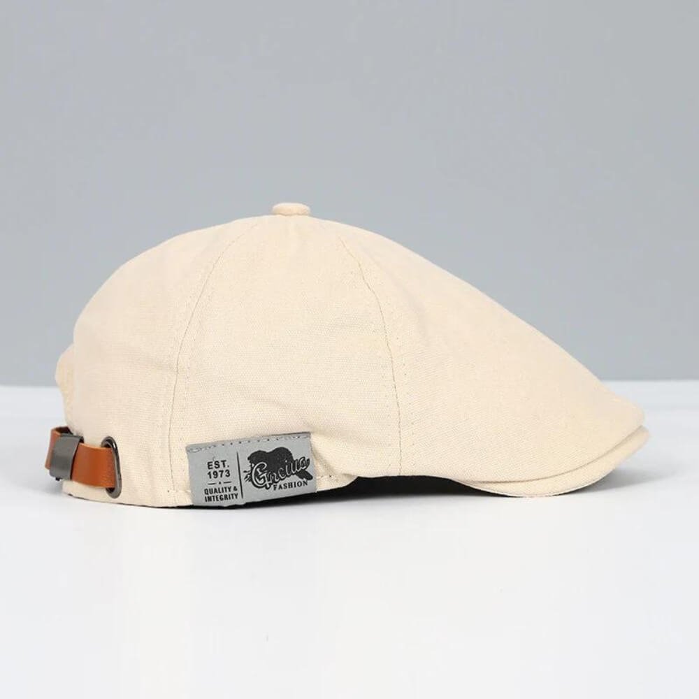 Men's Classic Newsboy Style Flat Cap | Leather Buckle Strap Hero