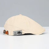 Men's Classic Newsboy Style Flat Cap | Leather Buckle Strap